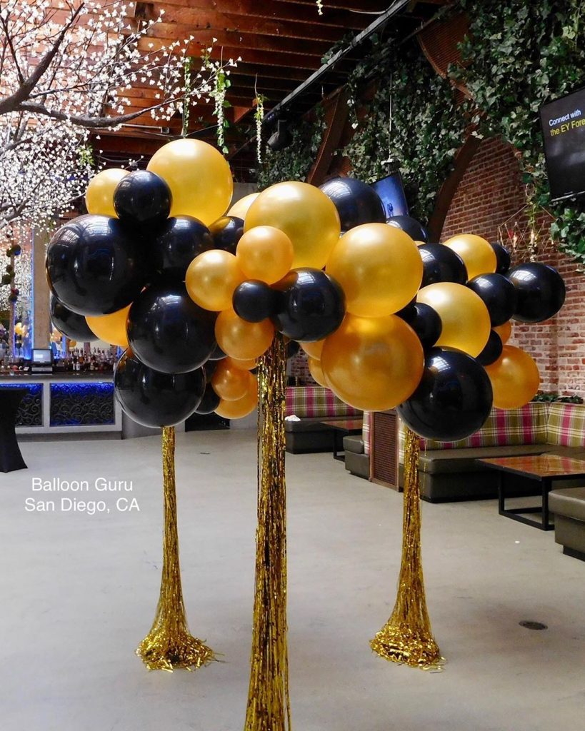 TONIFUL Black Gold Balloon Centerpieces for Macao